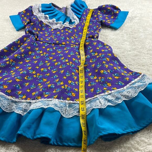 Unbranded Floral and lace ruffled twirly fit and flare dress, size xs - Picture 4 of 8